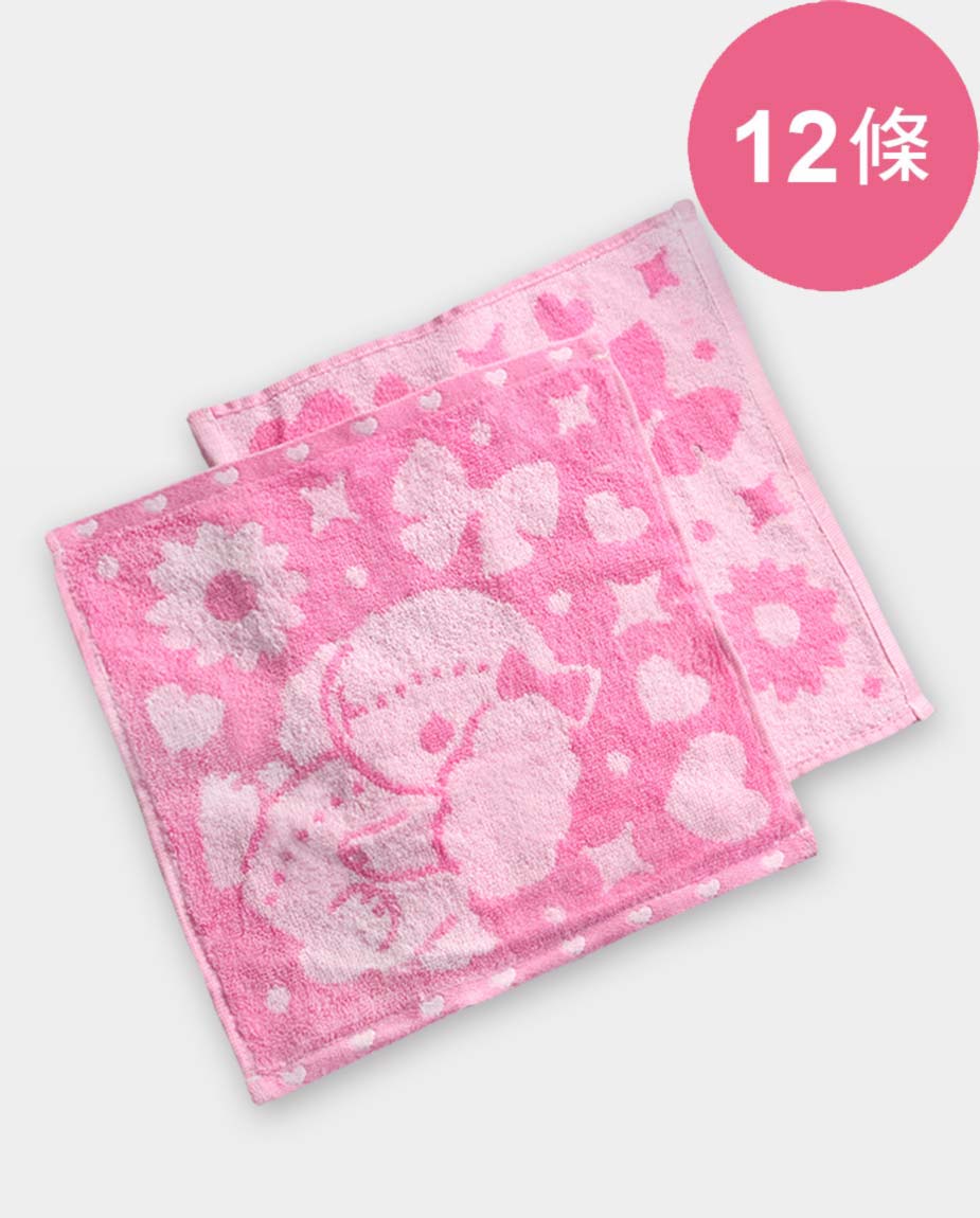 【三花】瞌睡小恐龍方巾12條-顏色隨機 TM217