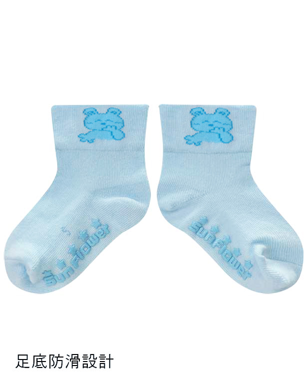 【三花】兒童專用無痕襪.襪子(0-2歲)-淘氣熊 18小