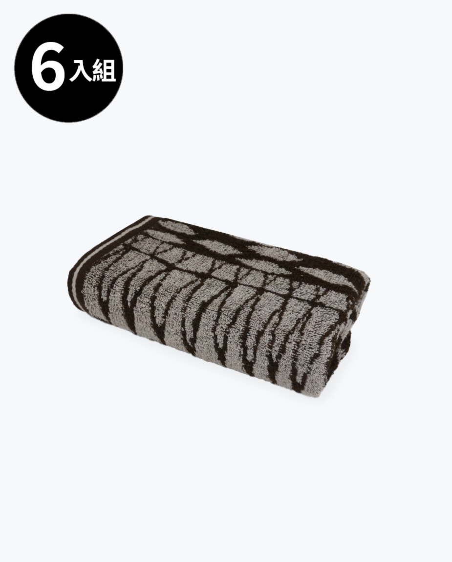 【三花】濃情巧克力毛巾6條-顏色隨機 TF614