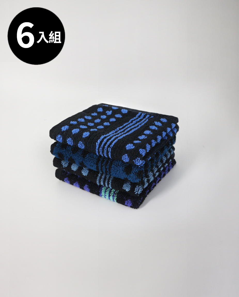 【三花】點亮星空手帕巾6條-顏色隨機 TP120
